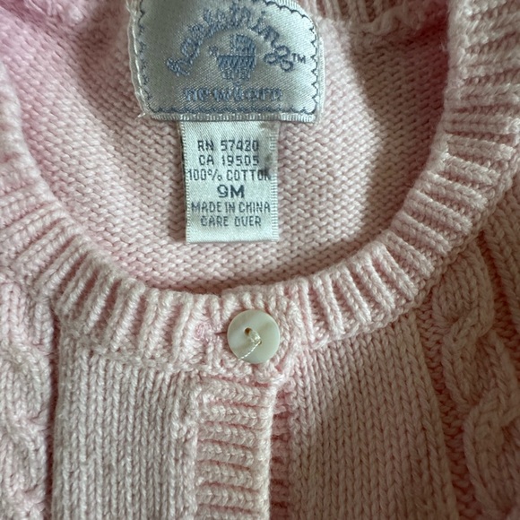 Pink Knit Cardigan and matching pants Heartstrings baby - Picture 6 of 6